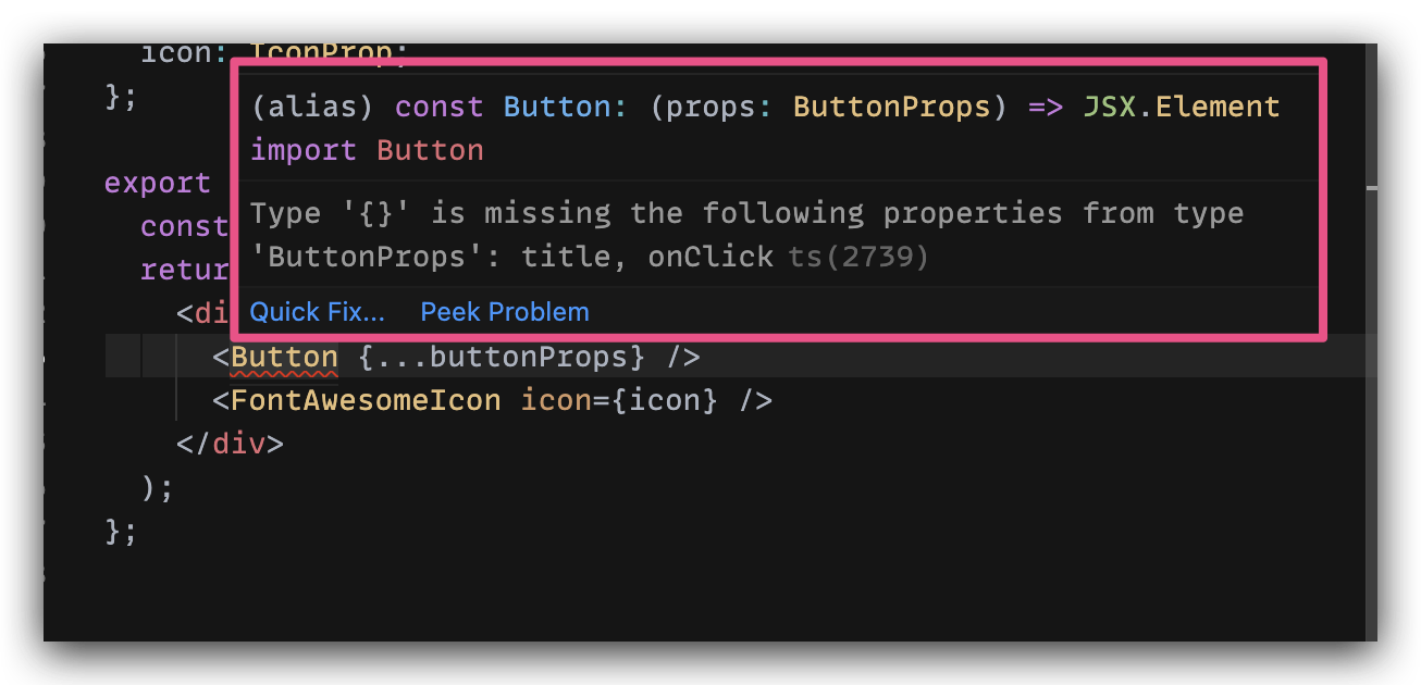 Typescript Button Error